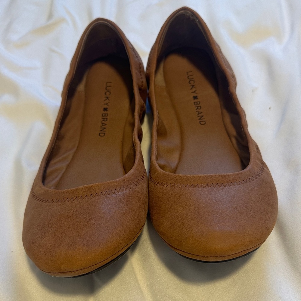 Lucky Brand Tan Ballet Flats-Emmie